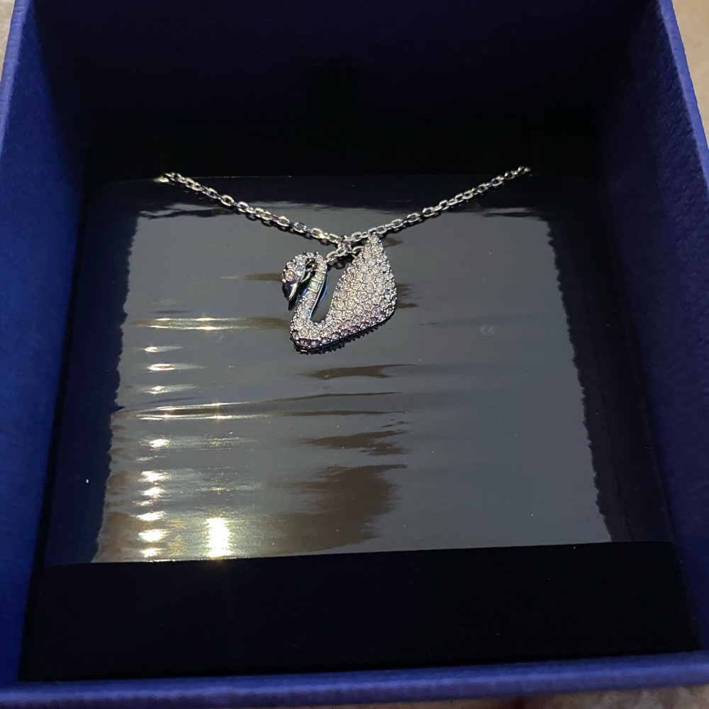 Swarovski crystal swan